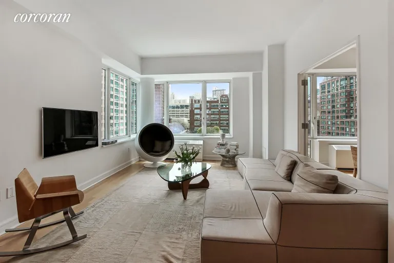 New York City Real Estate | View 80 Riverside Boulevard, 7J | Living Room | View 3