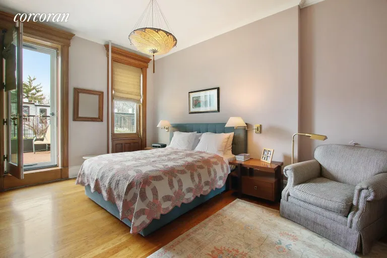 New York City Real Estate | View 408 4th Street | Master bedroom with south facing terrace | View 10