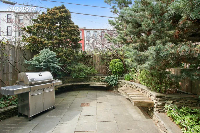 New York City Real Estate | View 408 4th Street | South facing landscaped garden | View 7