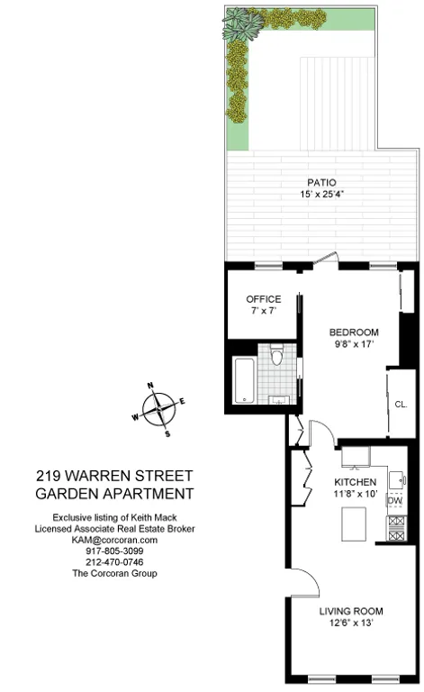 219 Warren Street , GARDEN | floorplan | View 8