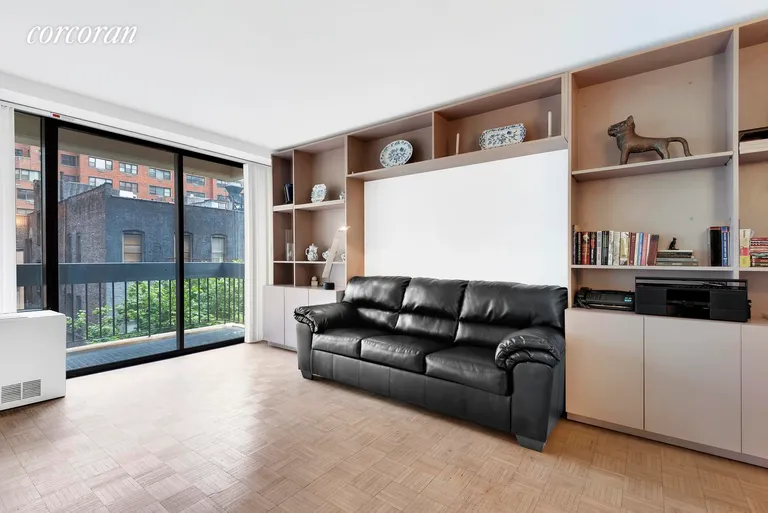 New York City Real Estate | View 245 East 50th Street, 7B | Oversized Bedroom leads to Balcony | View 5