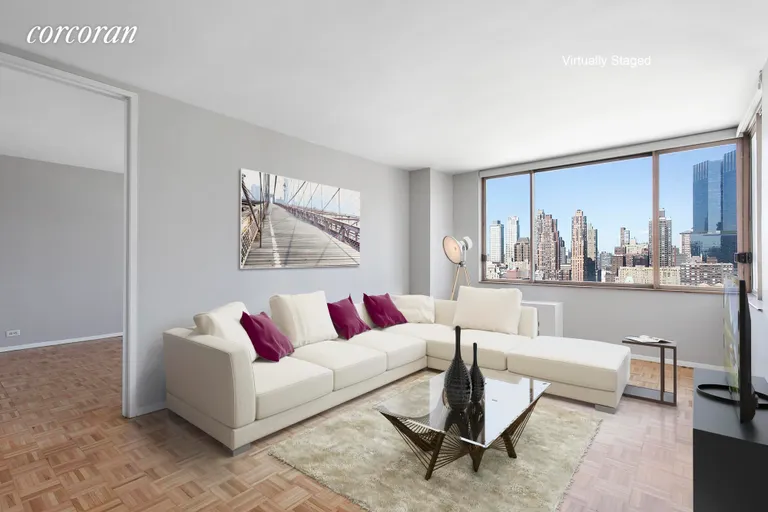 New York City Real Estate | View 350 West 50th Street, 30H | 30HLivingfinal | View 18