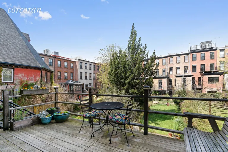 New York City Real Estate | View 101 Lincoln Place, 2 | Terrace and expansive backyard | View 9