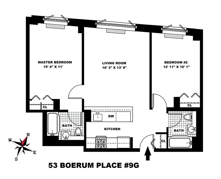 53 Boerum Place, 9G | floorplan | View 12