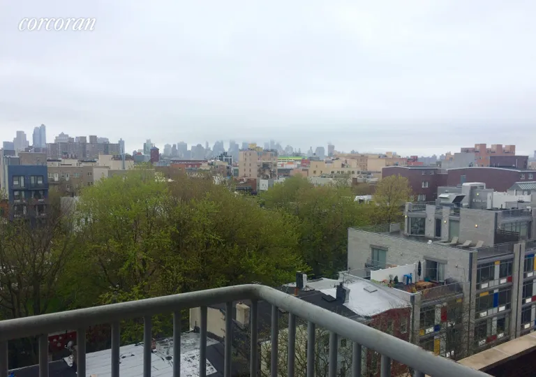 New York City Real Estate | View 201 Spencer Street, 8B | balcony with full view of the city | View 10