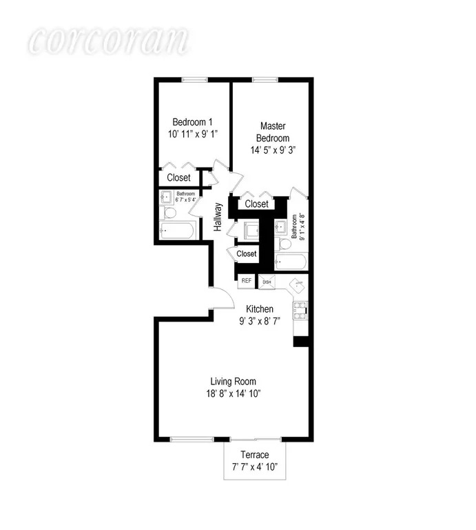 New York City Real Estate | View 8616 Glenwood Road, 2 | Floor Plan | View 9