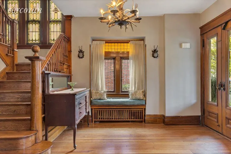 New York City Real Estate | View 237 77th Street | Stained Glass Windows & Hardwood Floors Throughout | View 4