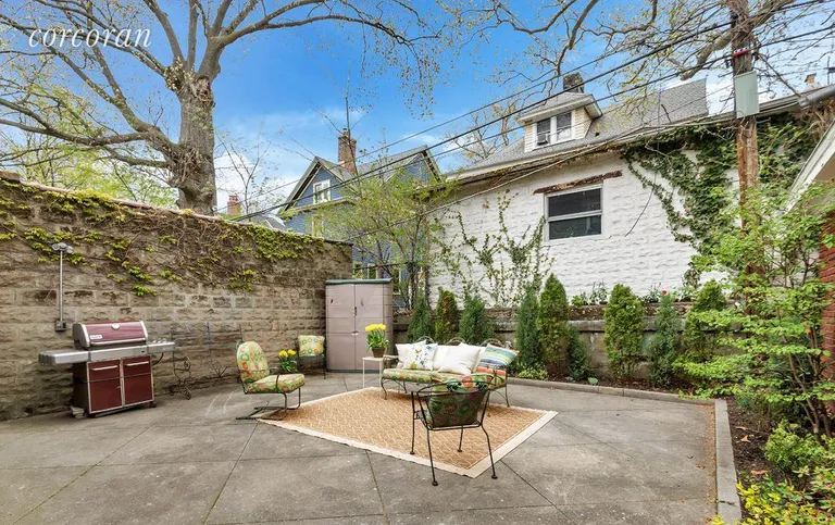 New York City Real Estate | View 237 77th Street | Rear Yard Ideal for Outdoor Living & Entertaining | View 17