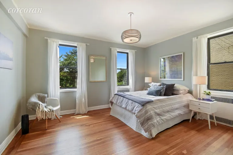 New York City Real Estate | View 125 Ocean Avenue, 5B | Large and lavish bedroom with park views | View 4