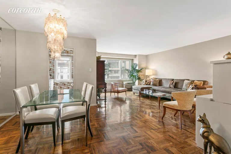 New York City Real Estate | View 2 Charlton Street, 8K | Dining Alcove and Living Room | View 2