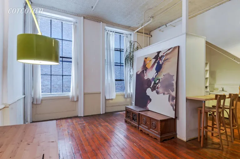 New York City Real Estate | View 456 Broome Street, 3 FL | North Facing Rear of Loft with Three Windows  | View 5