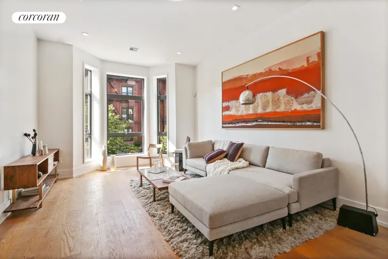 New York City Real Estate | View 521 Greene Avenue, 1 | Living Room with Bay Window | View 4