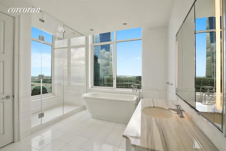New York City Real Estate | View 30 Park Place, 73A | Master Bathroom | View 6