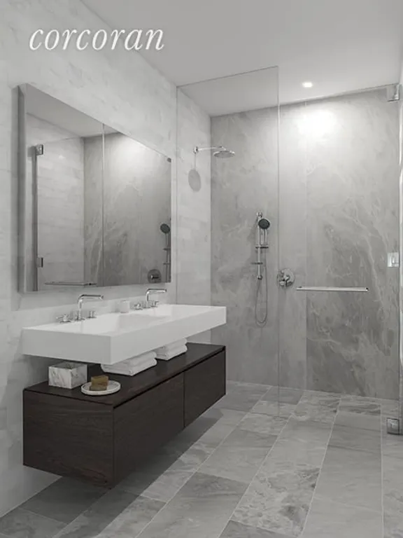 New York City Real Estate | View 287 East Houston Street, 6B | Spa like master bathroom | View 3