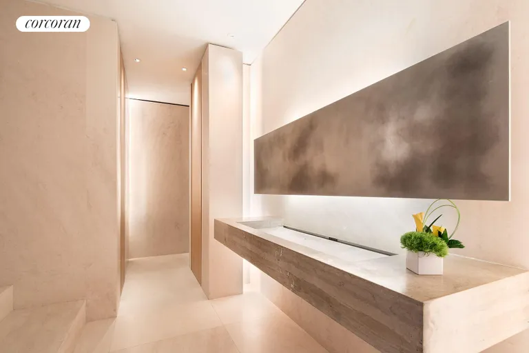 New York City Real Estate | View 53 North Moore Street, PH 8D | SPA BATHROOM - TROUGH SINK | View 7