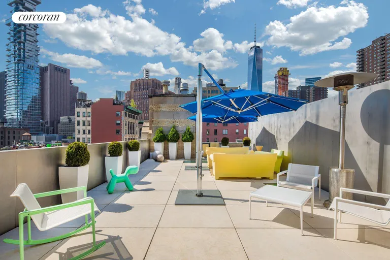 New York City Real Estate | View 53 North Moore Street, PH 8D | ROOFTOP TERRACE - SOUTH, EAST, & WEST VIEWS | View 11