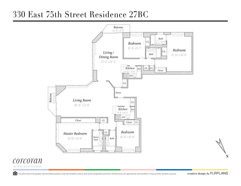 330 East 75th Street, 27BC | floorplan | View 21