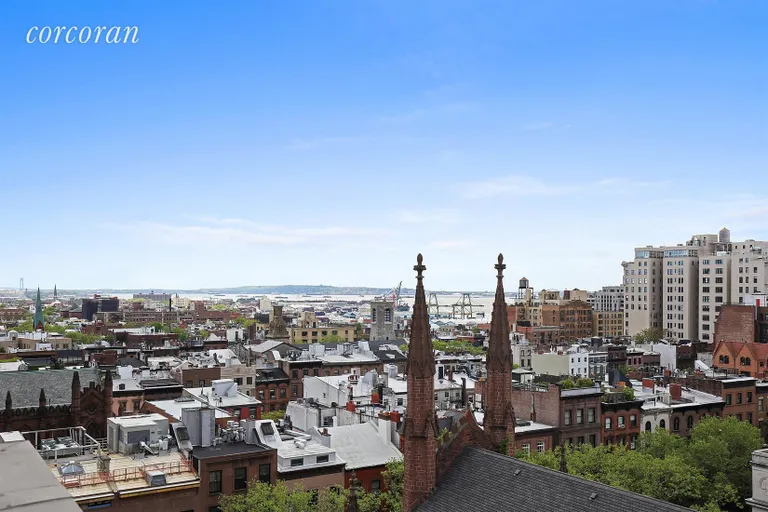 New York City Real Estate | View 40 Clinton Street, 6D | View of the harbor from the roof desk | View 3