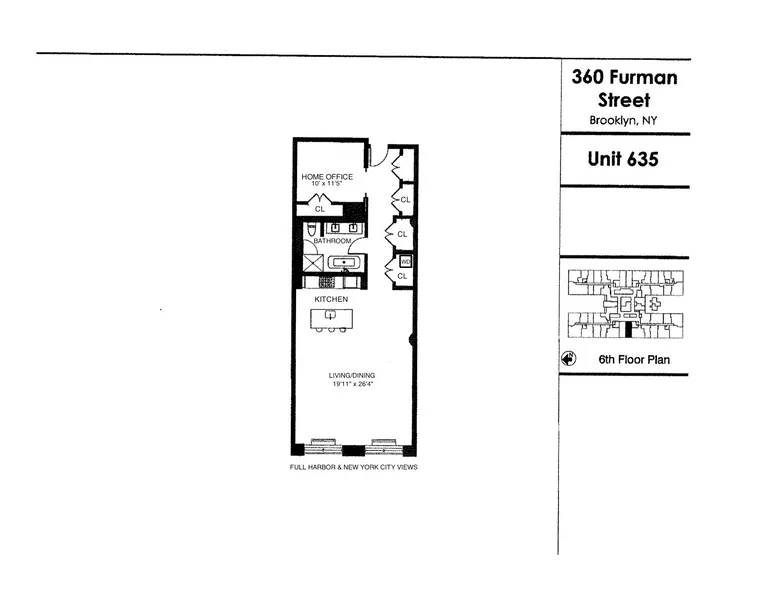 360 Furman Street, 635 | floorplan | View 9