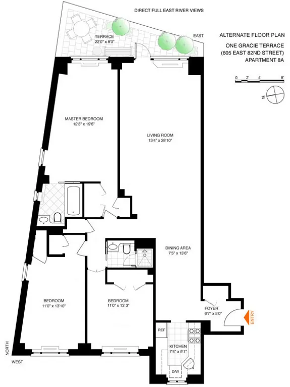1 Gracie Terrace, 8A | floorplan | View 9