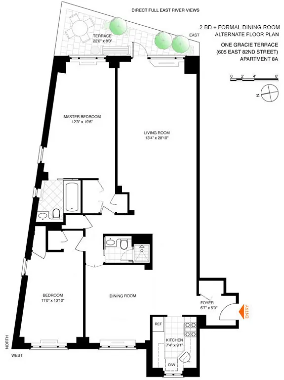 1 Gracie Terrace, 8A | floorplan | View 10