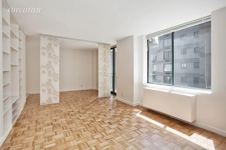 New York City Real Estate | View 311 Greenwich Street, 6J | South facing living room  | View 2