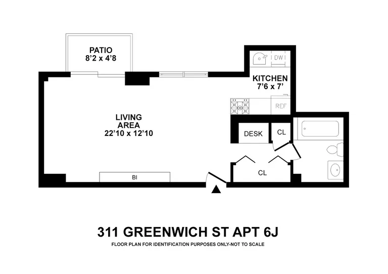 311 Greenwich Street, 6J | floorplan | View 5