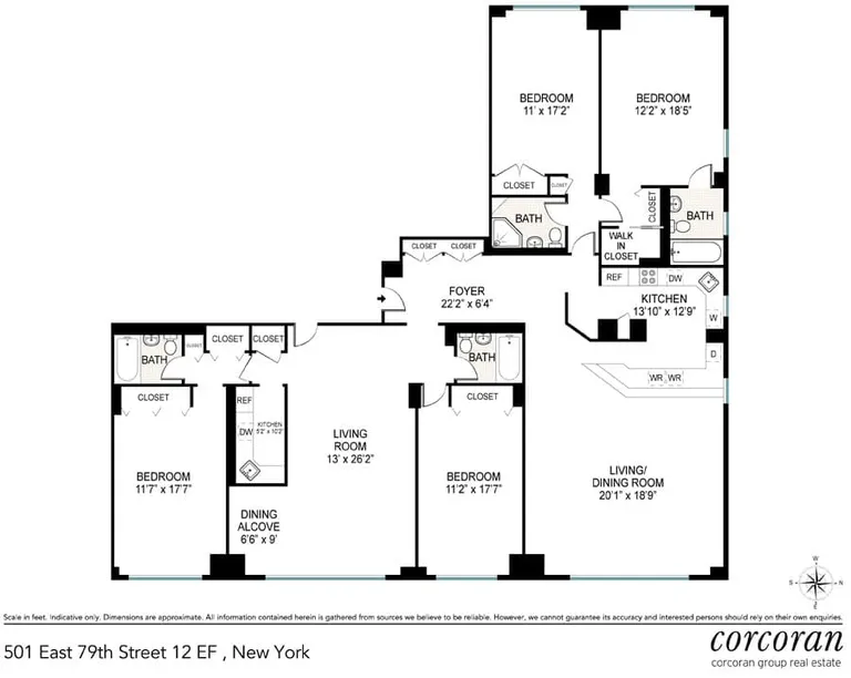501 East 79th Street, 12EF | floorplan | View 7
