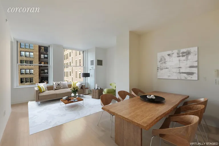 New York City Real Estate | View 60 West 20th Street, 5K | Living Room + Dining Room | View 2