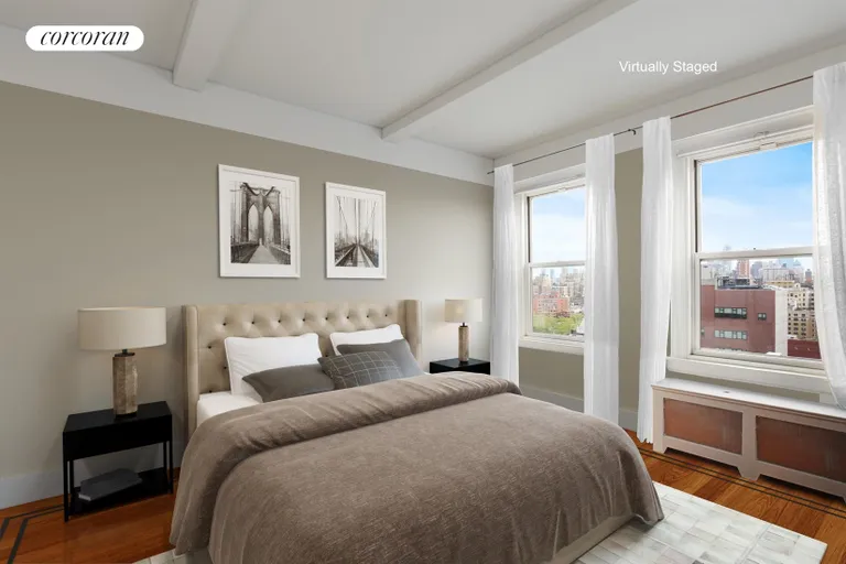 New York City Real Estate | View 165 West 91st Street, 15B | South-facing bedroom is flooded with light | View 3