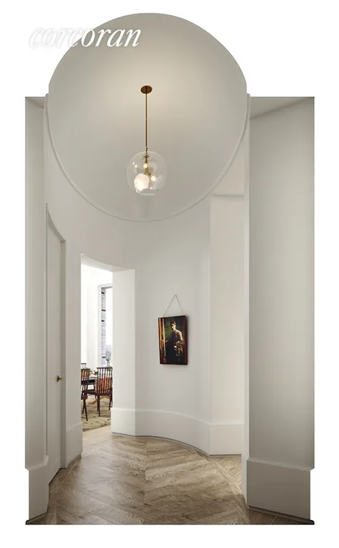 New York City Real Estate | View 180 East 88th Street, 8A | Elliptical gallery with custom plasterwork | View 2