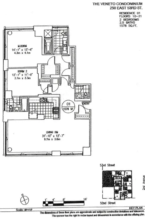 250 East 53rd Street, 2001 | floorplan | View 5