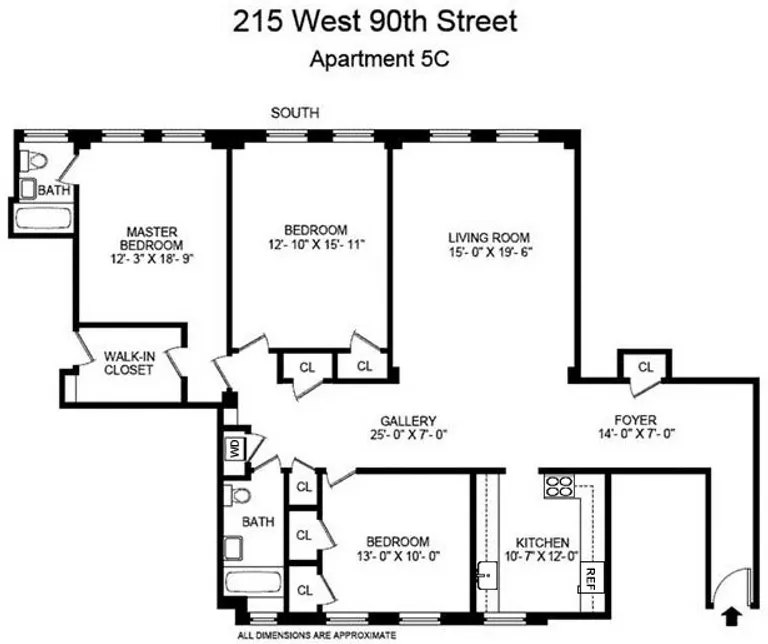 215 West 90th Street, 5C | floorplan | View 5