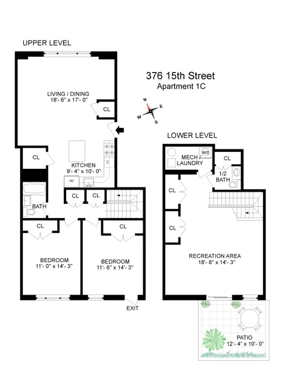 376 15th Street, 1C | floorplan | View 8