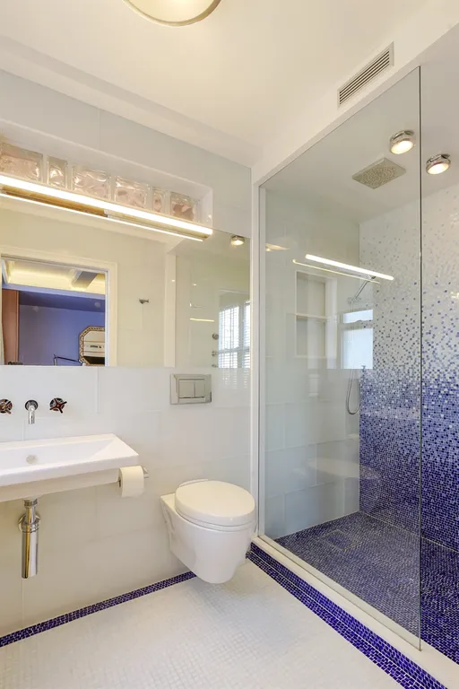 New York City Real Estate | View 60 Gramercy Park North, 14B | Spectacular Master Bath with spa shower  | View 9