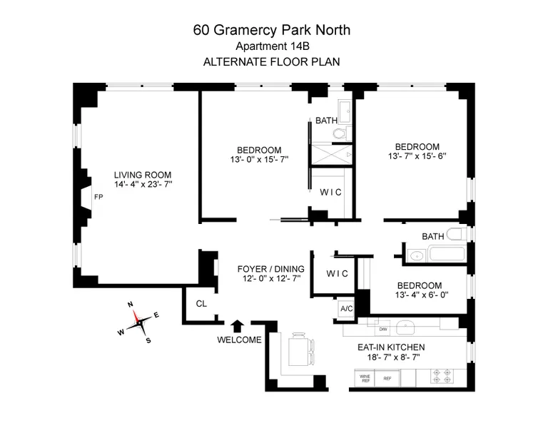 60 Gramercy Park North, 14B | floorplan | View 16