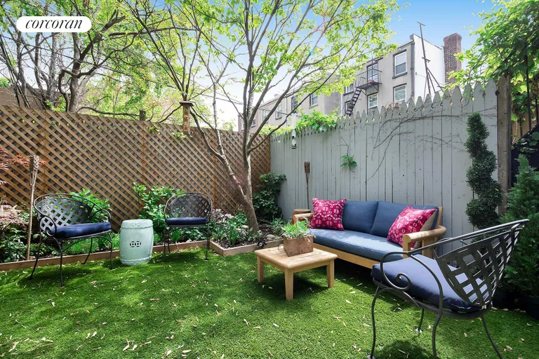 New York City Real Estate | View 233 Court Street, 1 | Tranquil private garden with Eastern light | View 2