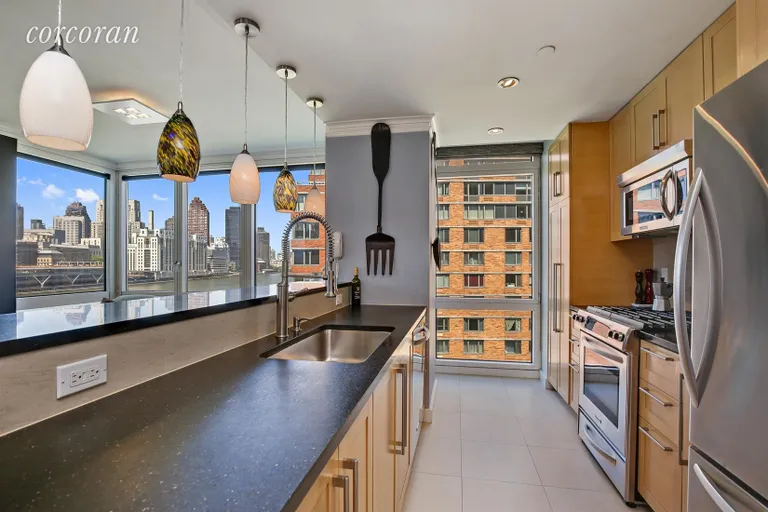 New York City Real Estate | View 415 Main Street, 7G | Kitchen | View 3