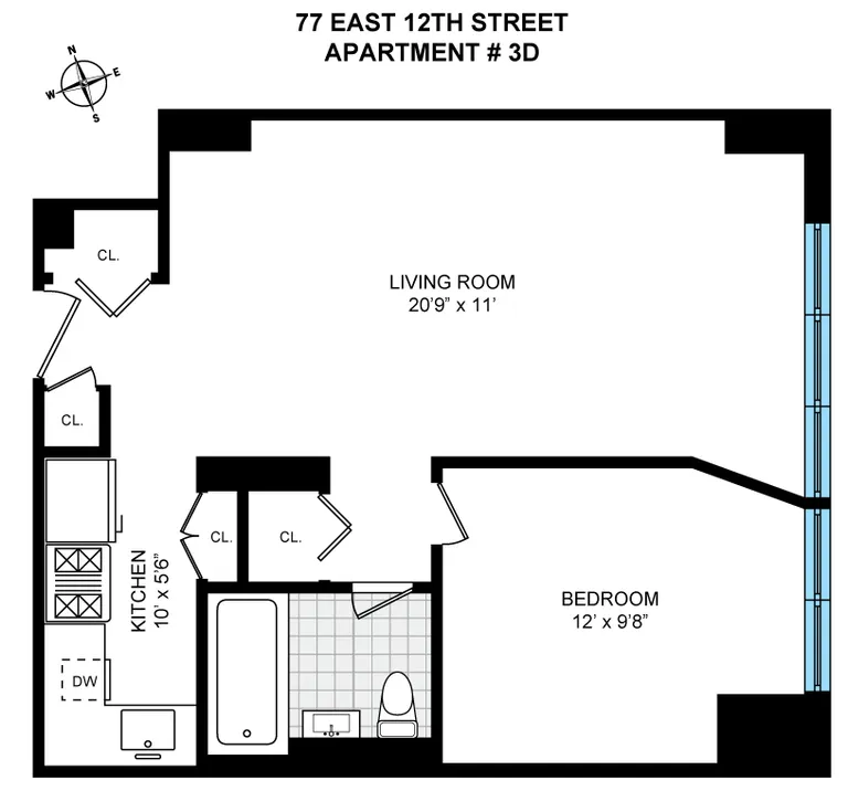 77 East 12th Street, 3D | floorplan | View 10
