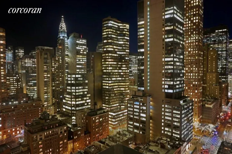 New York City Real Estate | View 255 East 49th Street, 28E | night view | View 4