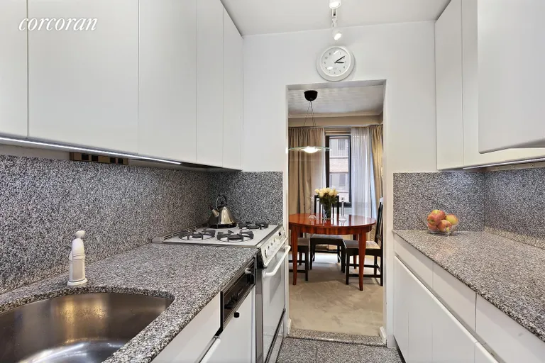 New York City Real Estate | View 345 East 73rd Street, 4J | Renovated Kitchen w/granite counters & backsplash | View 3