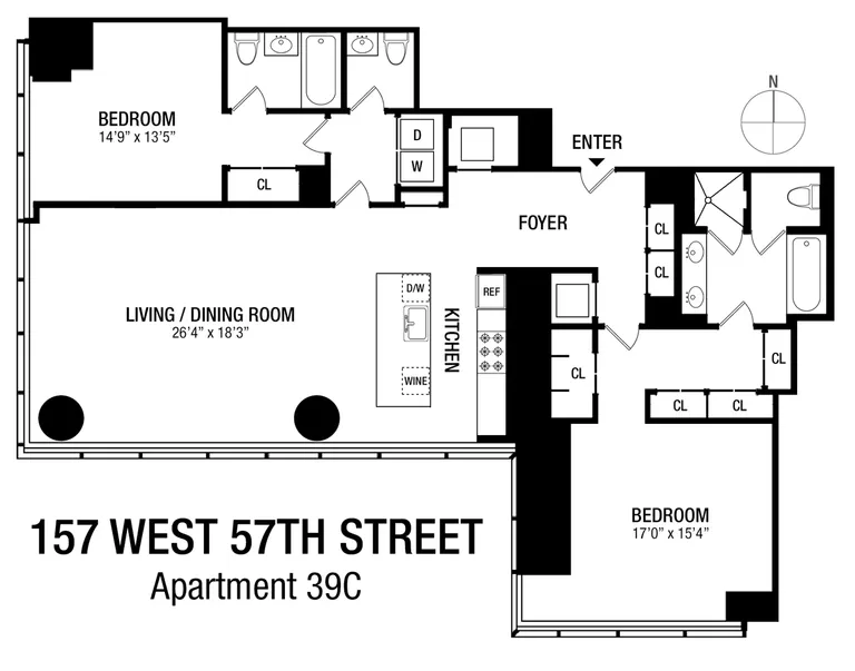 157 West 57th Street, 39C | floorplan | View 10