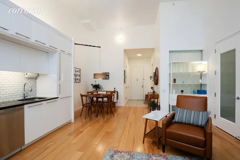 New York City Real Estate | View 27-28 Thomson Avenue, 338 | Kitchen / Dining Room | View 4