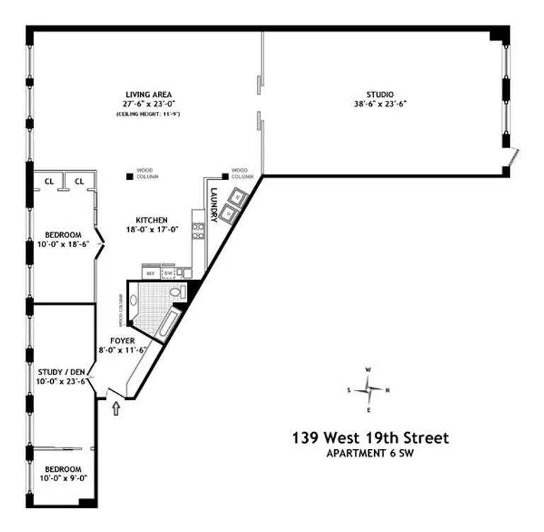 139 West 19th Street , 6SW | floorplan | View 5