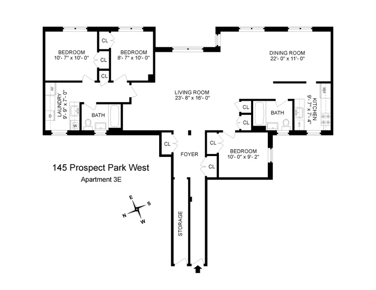145 Prospect Park West, 3E | floorplan | View 9