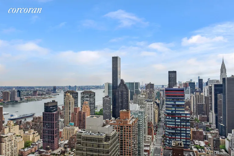 New York City Real Estate | View 252 East 57th Street, 51C | Southern Exposure with Downtown Views | View 9