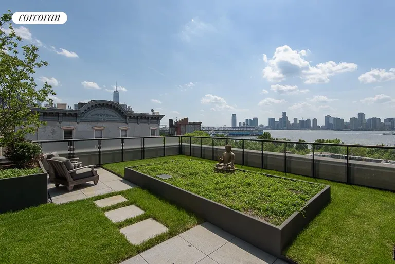 New York City Real Estate | View 150 Charles Street, 4BS | Views of the Hudson River and Freedom Tower.  | View 5
