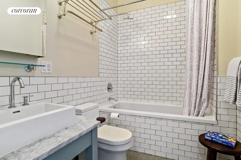 New York City Real Estate | View 270 Saint Marks Avenue, 2 | Hall bathroom with chrome finishes + subway tiles | View 8