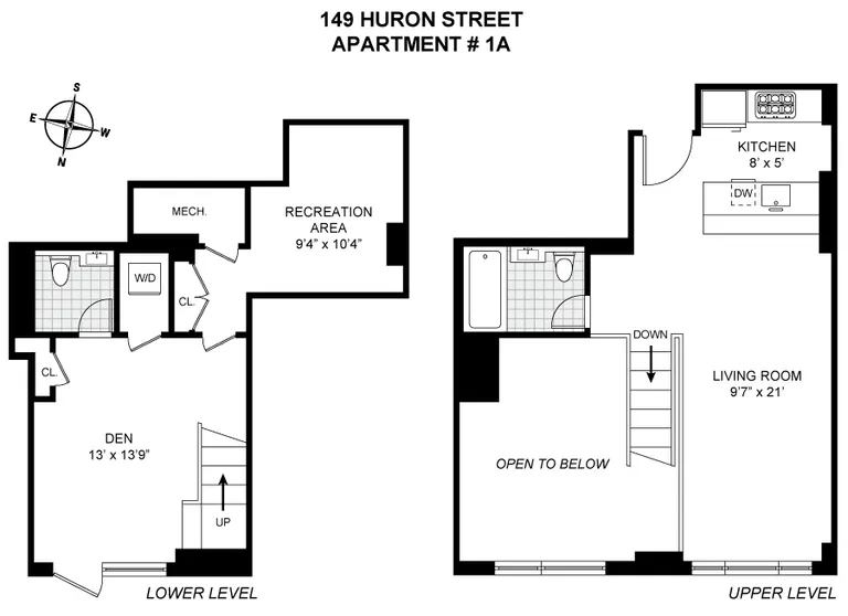 149 Huron Street, 1A | floorplan | View 7