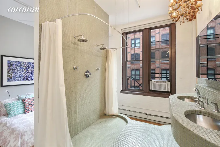 New York City Real Estate | View 31 Washington Street, 5 | Double Shower and Windowed Bath | View 6